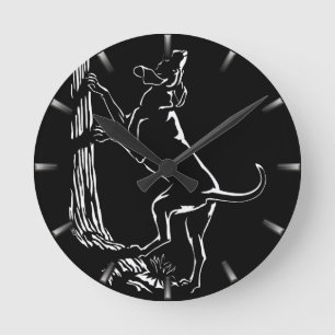 Hond Dog Clock Hunting Dog Art Wall Clock Ronde Klok