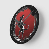 Hond Dog Clock Hunting Dog Art Wall Clock Ronde Klok (Hoek)