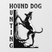 Hond Dog Decal Custom Hound Dog Art Window Cling (Vel)