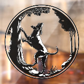 Hond Dog Decal Hunting Dog Art Window Cling (Vel 2)