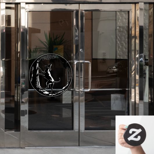 Hond Dog Decal Hunting Dog Art Window Cling (Kantoordeur)