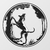 Hond Dog Decal Hunting Dog Art Window Cling (Vel)