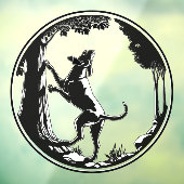 Hond Dog Decal Hunting Dog Art Window Cling (Vel 3)