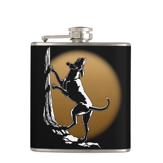 Hond Dog Flask Aangepaste Drinken voor jachthonden Heupfles (Voorkant)