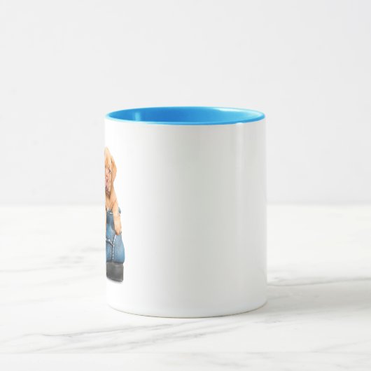 Hond Dog houdt van Blue Suede Shoes Mok (Midden)