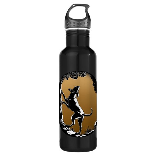 Hond Dog Hunting Dog Art Bottle Waterfles (Voorkant)