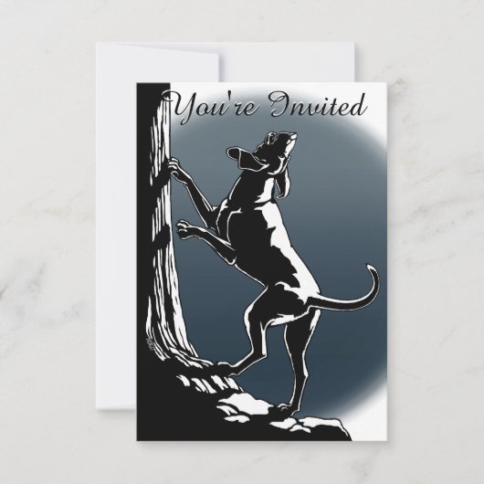 Hond Dog Invitations Personaliseer de Kaart van de (Voorkant)