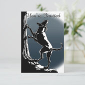 Hond Dog Invitations Personaliseer de Kaart van de (Staand voorkant)
