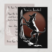 Hond Dog Invitations Personaliseer de Kaart van de (Voorkant / Achterkant)