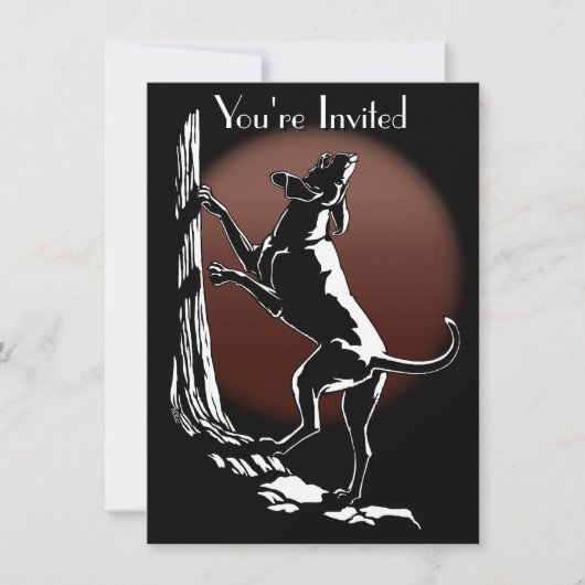 Hond Dog Invitations Personaliseer de Kaart van de (Voorkant)