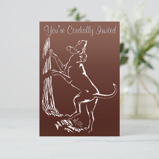 Hond Dog Invitations Personaliseer de Kaart van de (Staand voorkant)