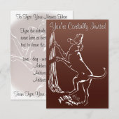 Hond Dog Invitations Personaliseer de Kaart van de (Voorkant / Achterkant)