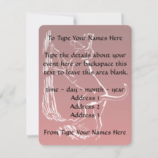Hond Dog Invitations Personaliseer de Kaart van de (Achterkant)
