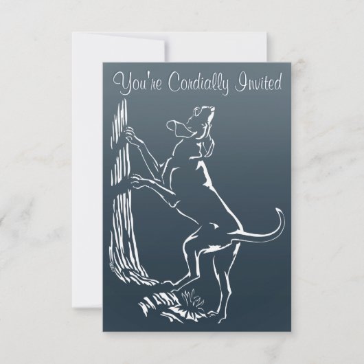 Hond Dog Invitations Personaliseer de Kaart van de (Voorkant)