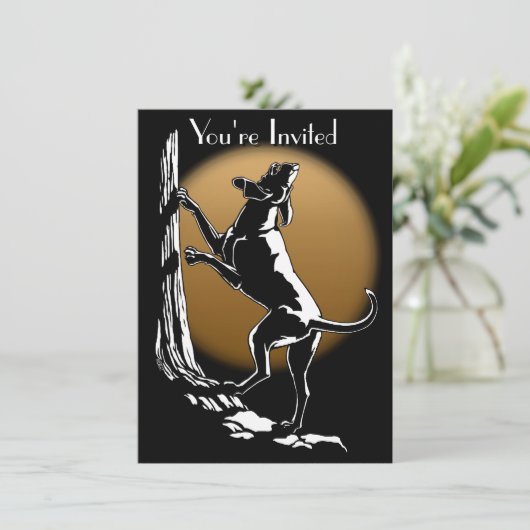 Hond Dog Invitations Personaliseer de Kaart van de (Staand voorkant)