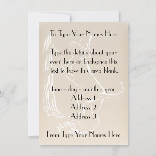 Hond Dog Invitations Personaliseer de Kaart van de (Achterkant)