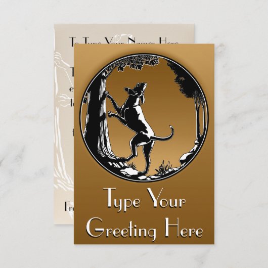 Hond Dog Invitations Personaliseer de Kaart van de (Voorkant / Achterkant)