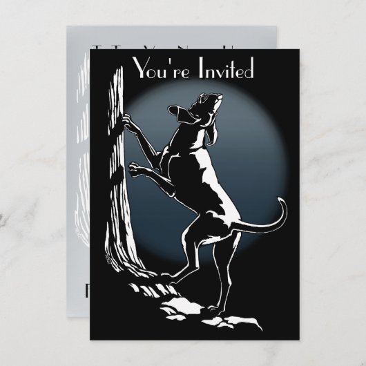 Hond Dog Invitations Personaliseer de Kaart van de (Voorkant / Achterkant)