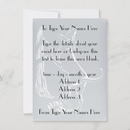 Hond Dog Invitations Personaliseer de Kaart van de (Achterkant)