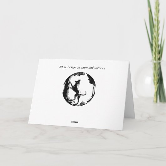 Hond Dog Kaarten Personalized Dog Art Wenskaart (Achterkant)