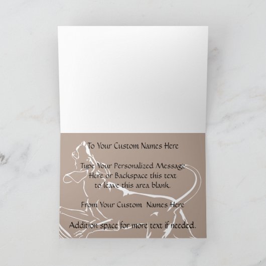 Hond Dog Kaarten Personalized Dog Art Wenskaart (Binnen)