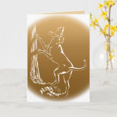 Hond Dog Kaarten Personalized Dog Art Wenskaart (Gele Bloem)