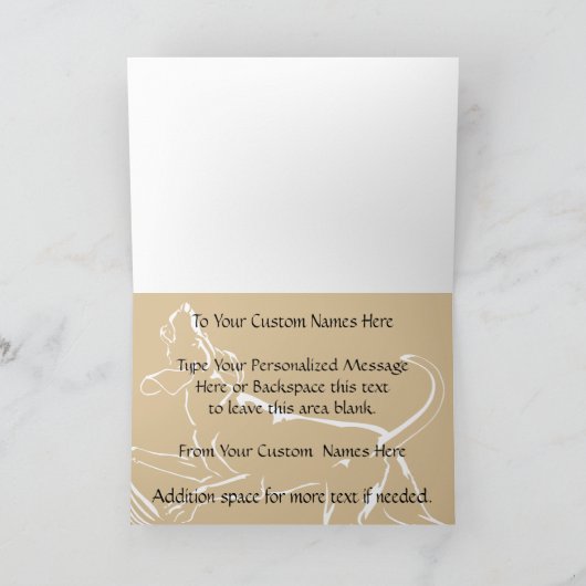 Hond Dog Kaarten Personalized Dog Art Wenskaart (Binnen)