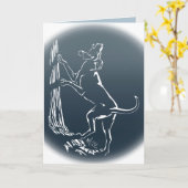 Hond Dog Kaarten Personalized Dog Art Wenskaart (Gele Bloem)