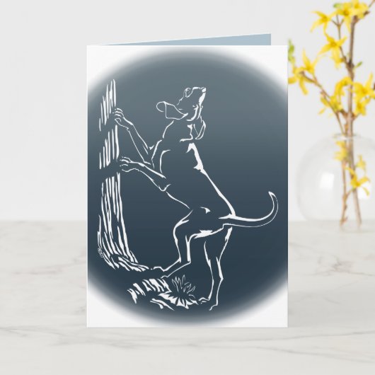 Hond Dog Kaarten Personalized Dog Art Wenskaart (Gele Bloem)