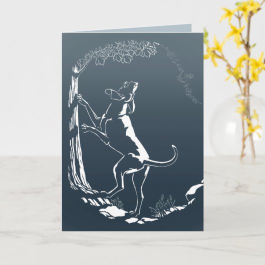 Hond Dog Kaarten Personalized Dog Art Wenskaart (Gele Bloem)
