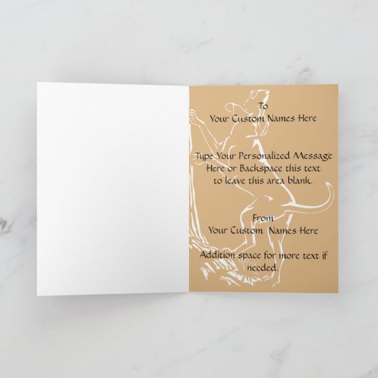 Hond Dog Kaarten Personalized Dog Art Wenskaart (Binnen)