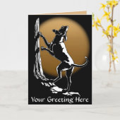 Hond Dog Kaarten Personalized Dog Art Wenskaart (Gele Bloem)