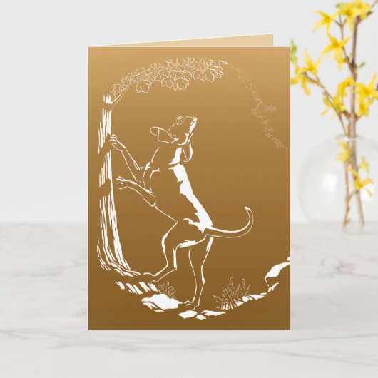 Hond Dog Kaarten Personalized Dog Art Wenskaart (Gele Bloem)