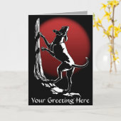 Hond Dog Kaarten Personalized Dog Art Wenskaart (Gele Bloem)