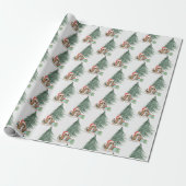 Hond Dog Kerstmis Cadeaupapier (Uitgerold)