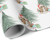 Hond Dog Kerstmis Cadeaupapier (Rol Hoek)