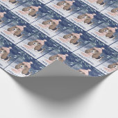 Hond Dog Kerstmis Cadeaupapier (Hoek)