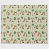 Hond Dog Kerstmis Cadeaupapier (Vlak)