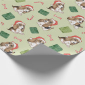 Hond Dog Kerstmis Cadeaupapier (Hoek)