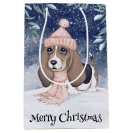 Hond Dog Kerstmis Medium Cadeauzakje