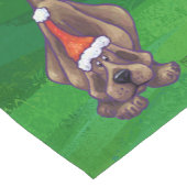 Hond Dog Kerstmis op groen Korte Tafelloper (Hoek)