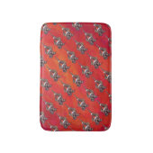 Hond Dog Kerstmis op rood Badmat (Voorkant Verticaal)