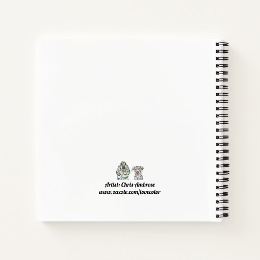 Hond Dog & Labrador Square Notitieboek (Achterkant)