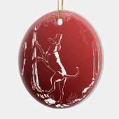Hond Dog Ornament Aangepaste ontkleuring van de ho (Links)