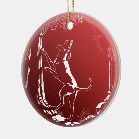 Hond Dog Ornament Aangepaste ontkleuring van de ho (Links)