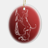 Hond Dog Ornament Aangepaste ontkleuring van de ho (Links)