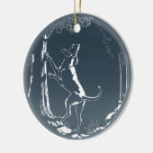 Hond Dog Ornament Aangepaste ontkleuring van de ho (Links)