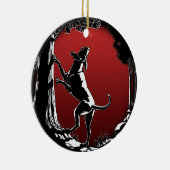 Hond Dog Ornament Aangepaste ontkleuring van de ho (Rechts)