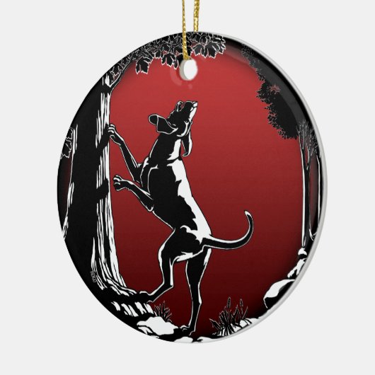 Hond Dog Ornament Aangepaste ontkleuring van de ho (Links)