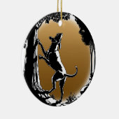 Hond Dog Ornament Aangepaste ontkleuring van de ho (Rechts)